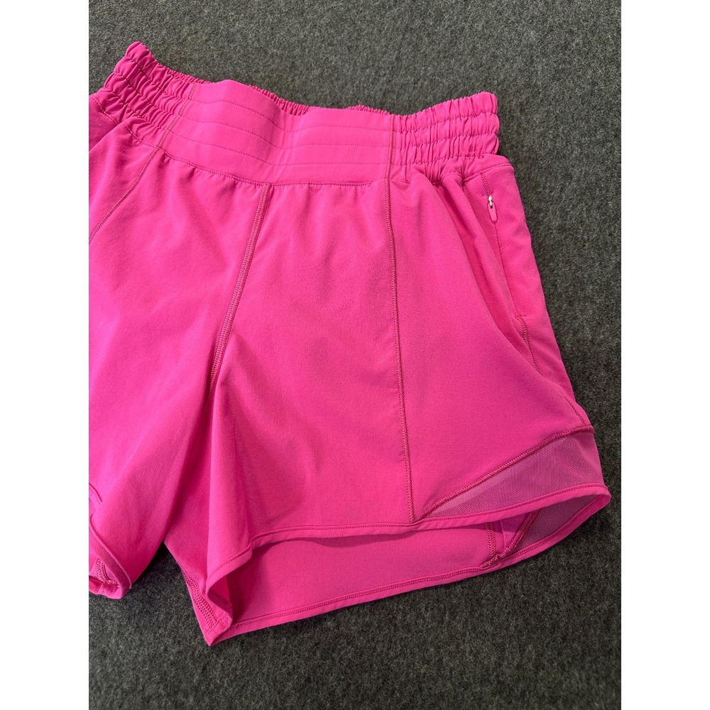 Lululemon 2023 Hotty Hot High-Rise Lined Shorts 4" Size 4 Lip Gloss Hot Pink - Picture 5 of 16